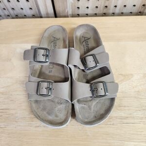 Autenti Made Spain Genuine Leather Woman Birkibuc Sandals 37/6.5 US Summer Beach